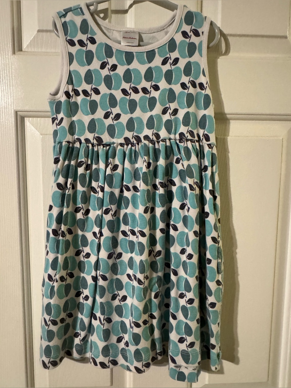 Hanna Andersson Sleeveless Apple Print Dress Size 6/7